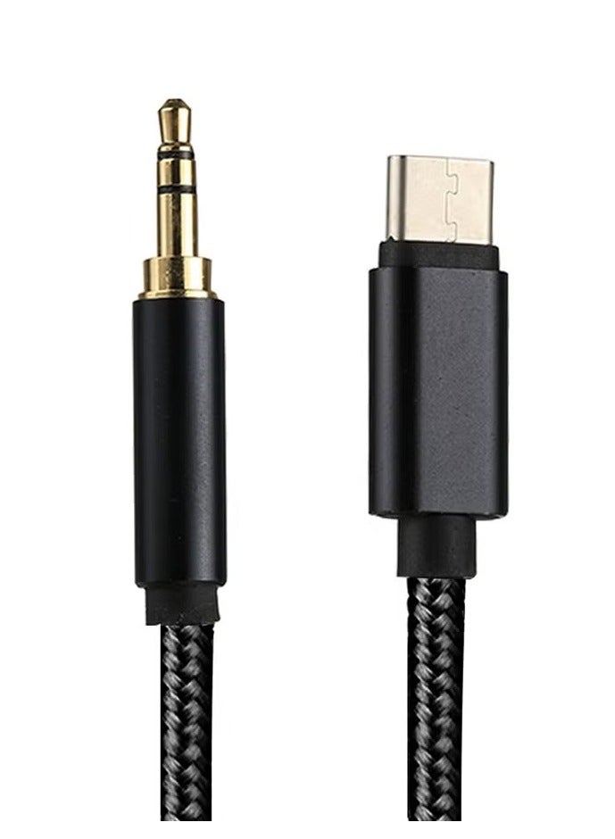 Type-C To 3.5mm Audio Cable Black - Image 2
