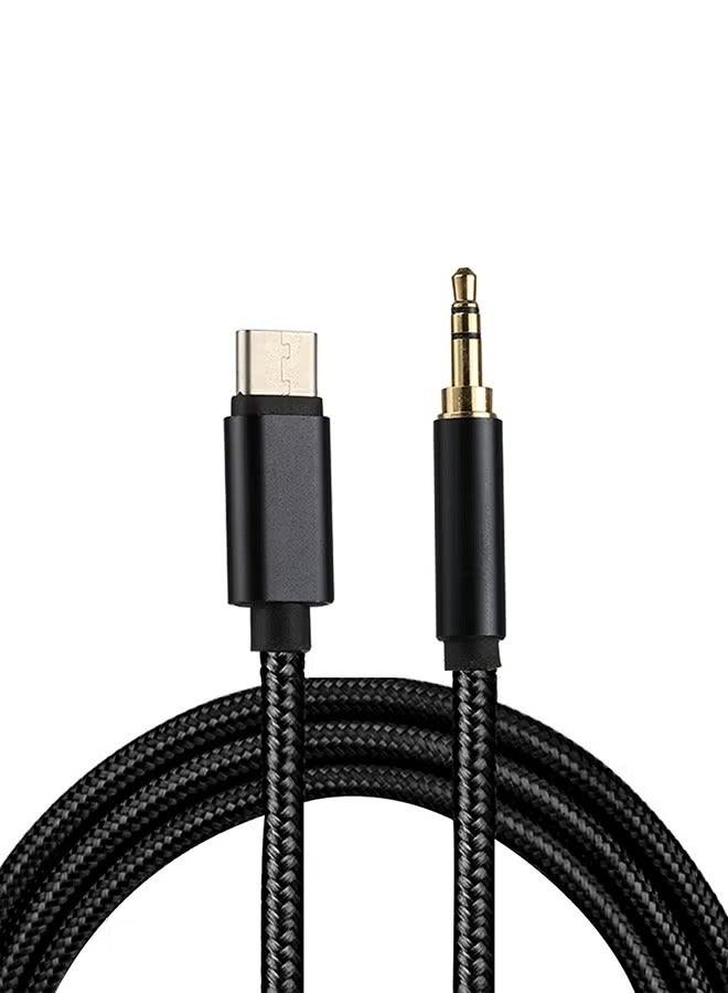Type-C To 3.5mm Audio Cable Black - Image 1