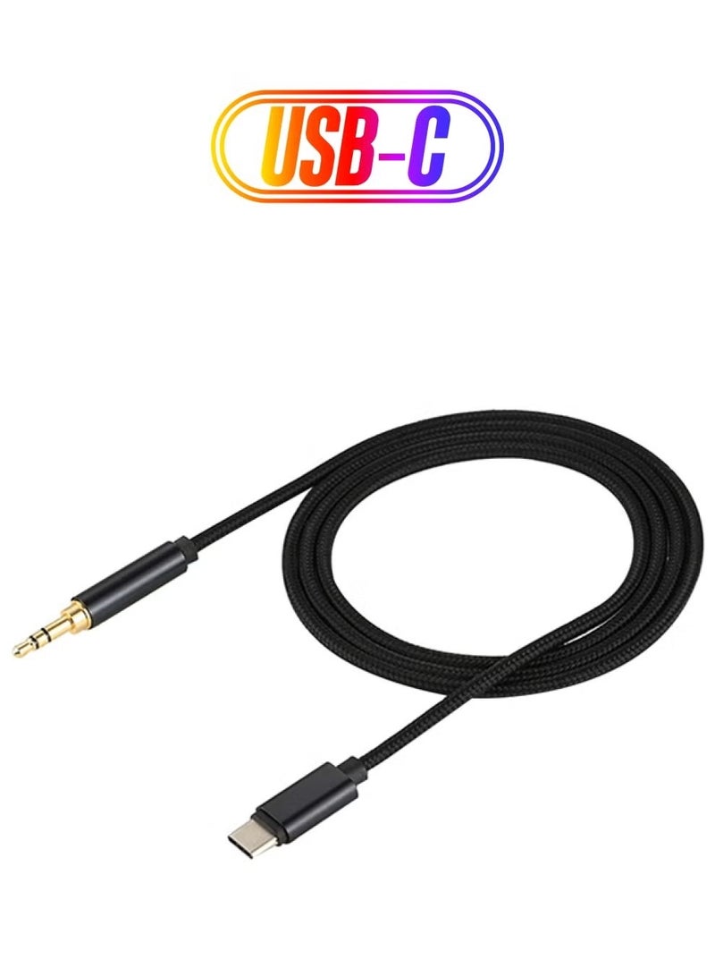 Type-C To 3.5mm Audio Cable Black - Image 3