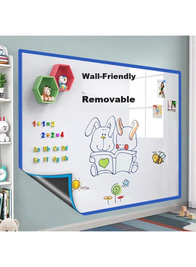 Fei Boshi 90*150cm Soft Whiteboard Wall Sticker, Removable, Magnetic, Small Whiteboard, Office Writing Board, Hanging Magnetic Blackboard, Erasable, Home Use, Children's Doodle Wallpaper - Image 1