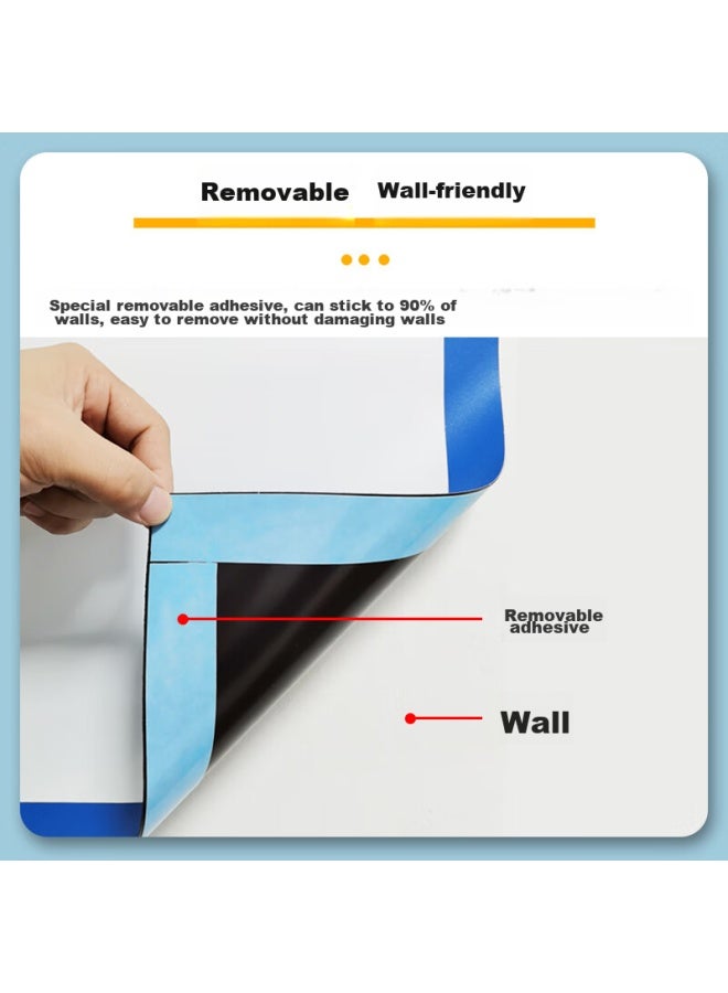 Fei Boshi 90*150cm Soft Whiteboard Wall Sticker, Removable, Magnetic, Small Whiteboard, Office Writing Board, Hanging Magnetic Blackboard, Erasable, Home Use, Children's Doodle Wallpaper - Image 3