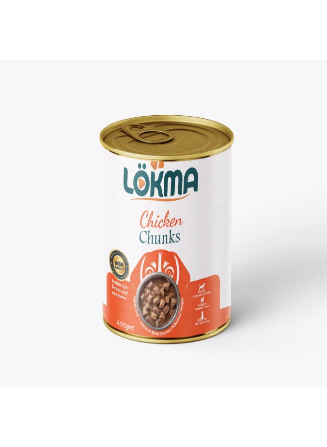 Lokma Chunks Can Food For Adult Dog - Chicken 400 GM Pack of 6