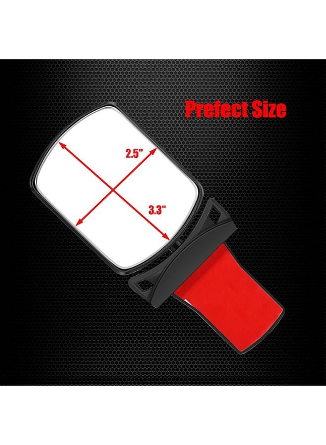 HOMESTAR Stick On Car Baby Mirror, Ampper Adjustabe HD Glass Convex Wide Angle Interior Rearview Baby Rear Facing Mirror (Framed Rectangle, Small, 3.3" X 2.5") - Image 4