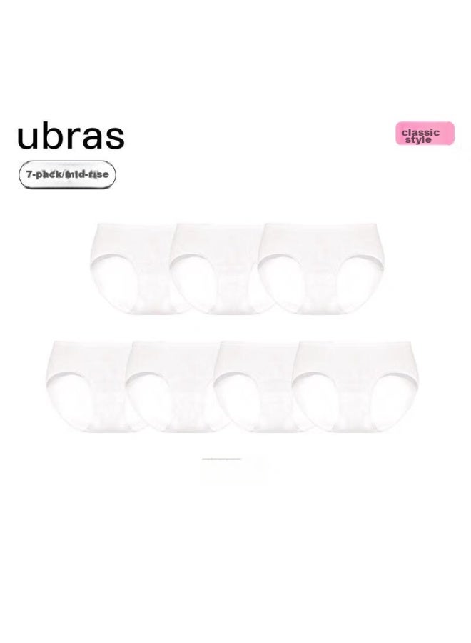 Ubras Disposable Cotton Mid-rise Travel Underwear For Business Trips, Portable, Maternity, Washless, Women's Panties, Youkesi Eco-friendly White Style *7 - Image 1