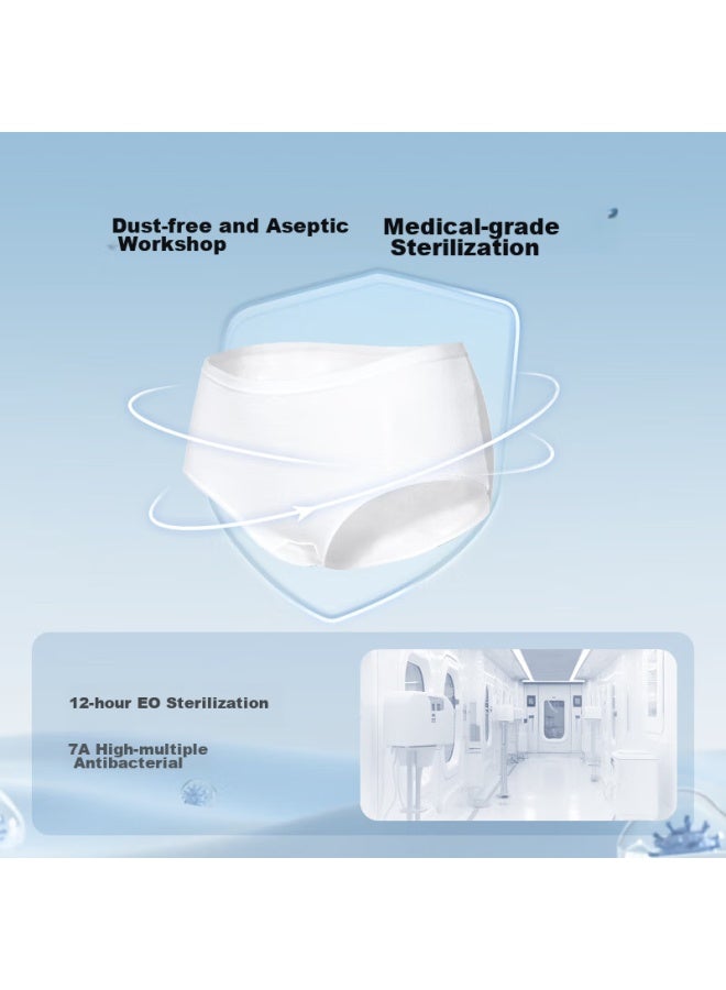 Ubras Disposable Cotton Mid-rise Travel Underwear For Business Trips, Portable, Maternity, Washless, Women's Panties, Youkesi Eco-friendly White Style *7 - Image 3