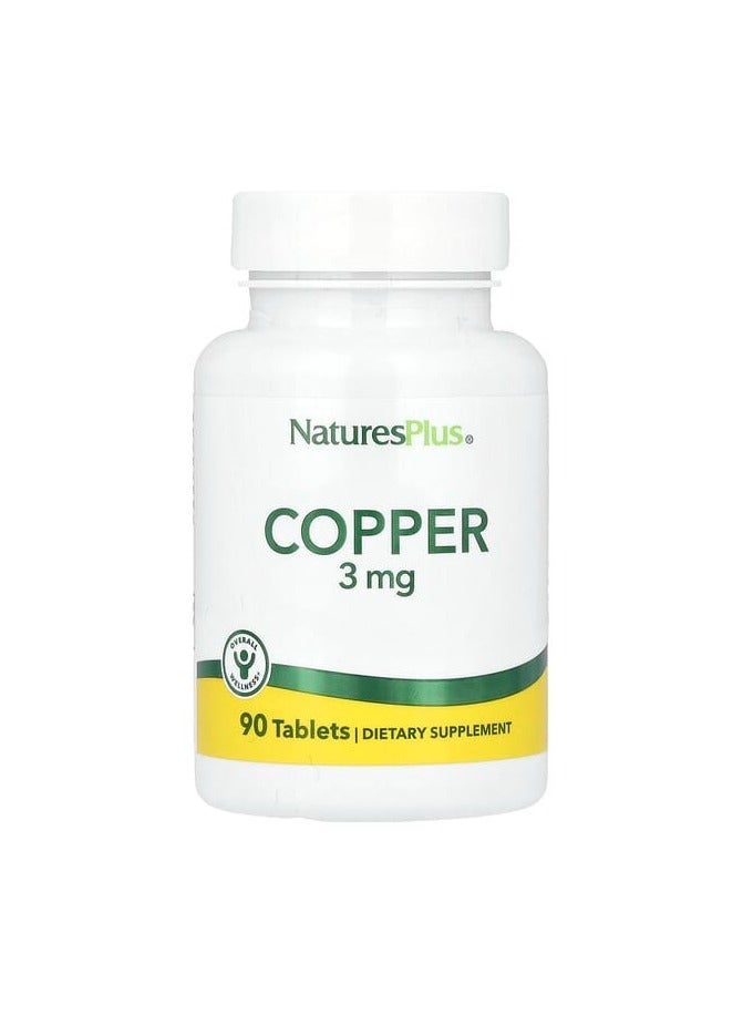 Copper, 3 mg, 90 Tablets