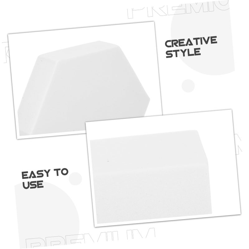 White Geometric Cube Photo Props 8pcs Durable Lightweight Backgrounds for Jewelry Cosmetics Crafts Flat Lay Desktop Photography - Image 4