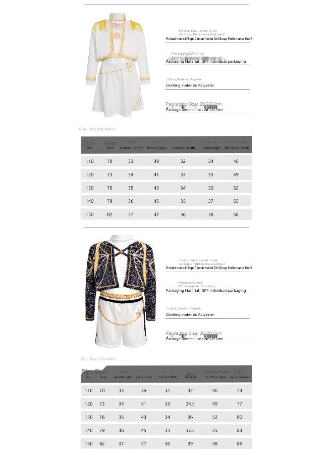 K POP Costume for Kids, Singer Costume for Girls Halloween Stage Star Cosplay Dress Up - Image 2