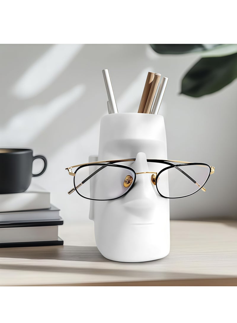Pen Holder For Desk,Pencil Holder With Glasses Holder,Makeup Brush Holder,Desk Accessories,Office Decor,School Home Organizer - Image 2