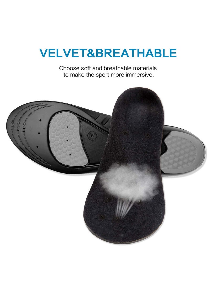 Memory Foam Comfort Sports Insoles for Work, PU Material, Breathable Design, Arch Support, Shock Absorption (Size 42-44 / 29cm) - Image 3