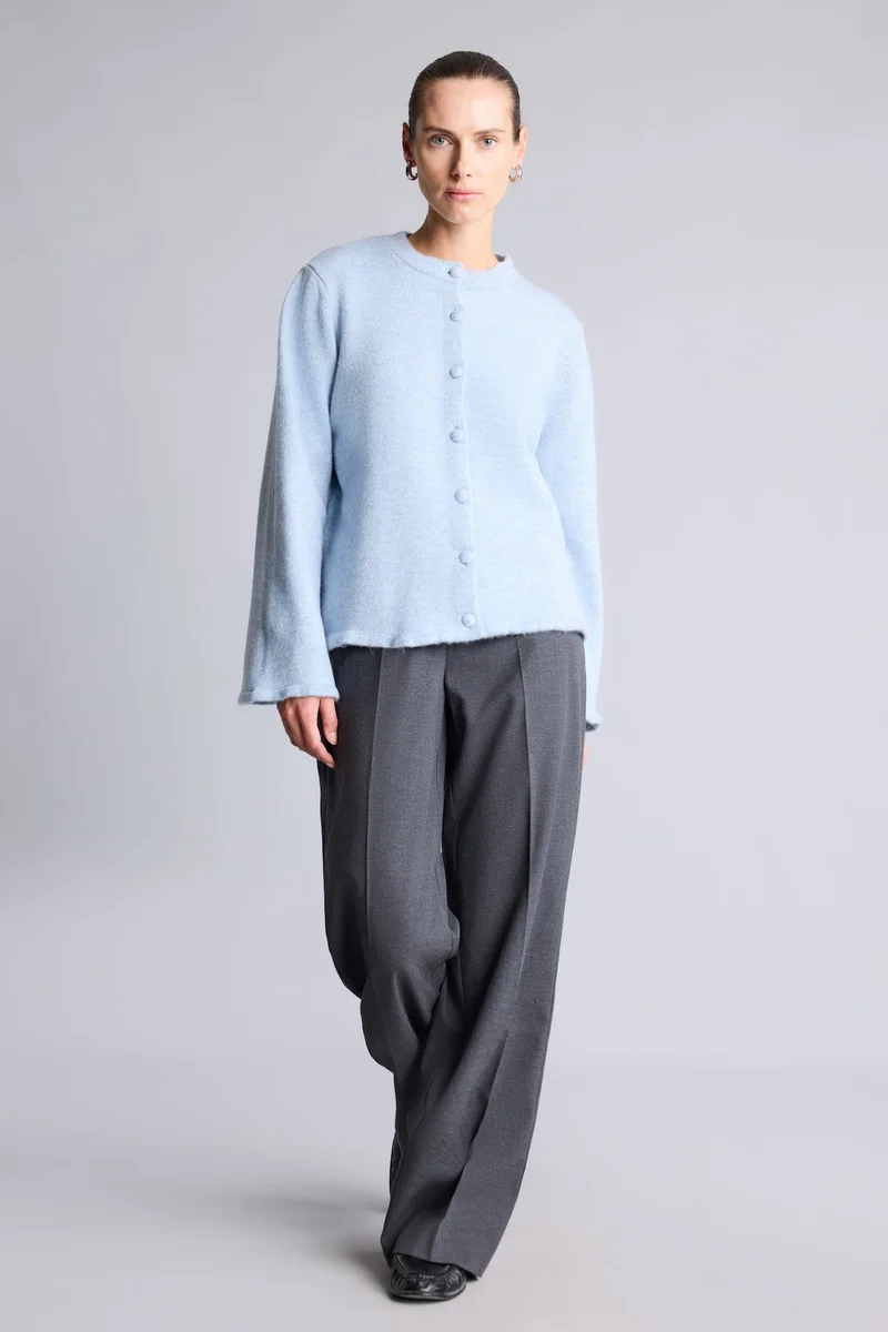 ديفاكتو Regular Fit Crew Neck Knitwear Cardigan