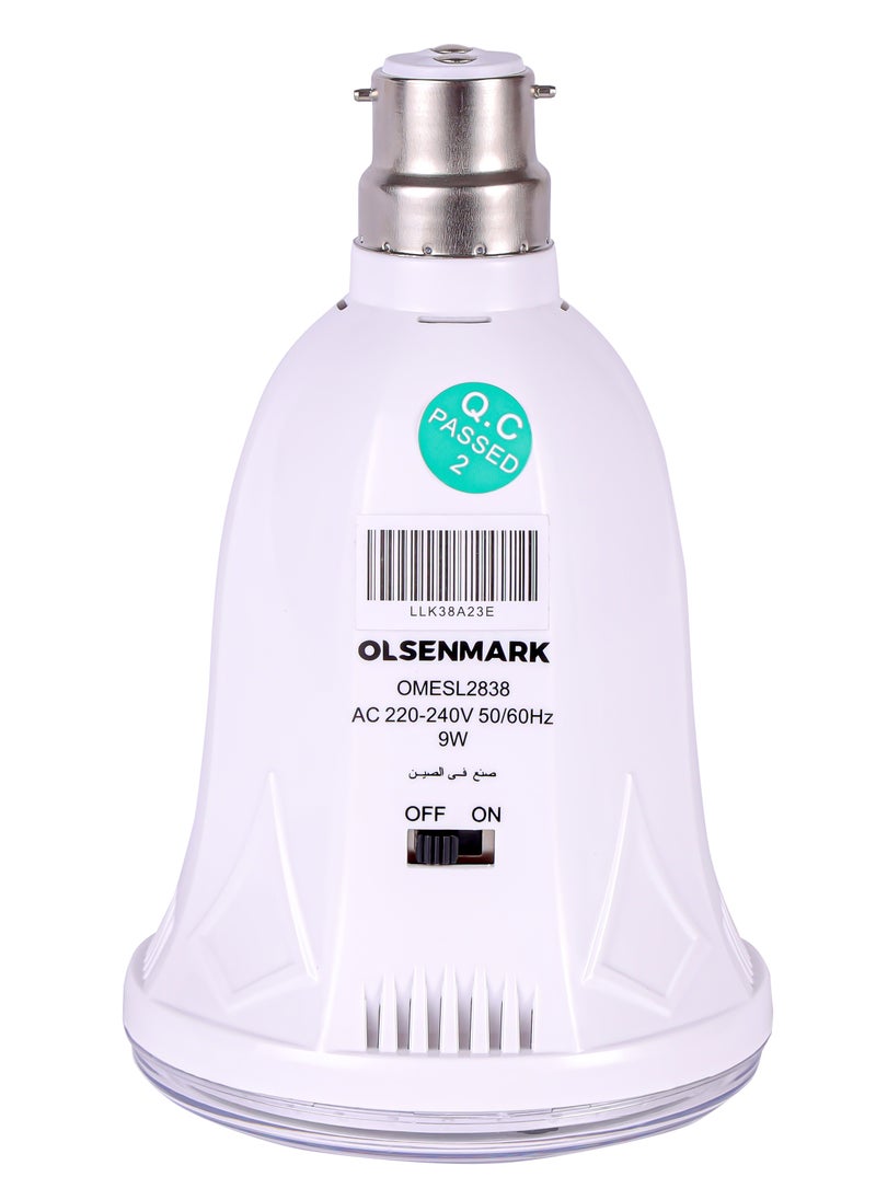 Olsenmark - Olsenmark Rechargeable LED Bulb- OMESL2838, Remote Control, Energy Efficient Light with 2.5 Hours Working, 20-24 Hours Charging, Perfect for Home and Office Use - Image 1