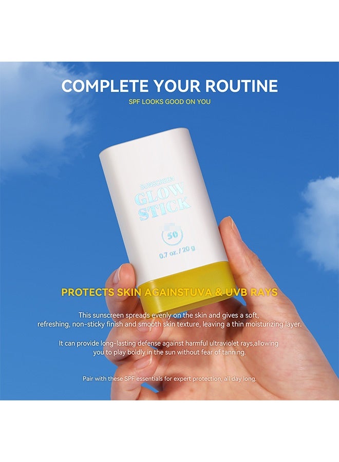 Sheloves Glow Stick, Glow Suncreen Stick,SPF 50 PA++++ Dry Oil Sunscreen Stick for Face & Body - Brightens & Hydrates for a Healthy Glow -Travel-Friendly - Image 3