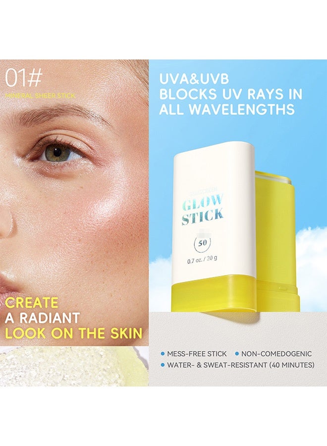 Sheloves Glow Stick, Glow Suncreen Stick,SPF 50 PA++++ Dry Oil Sunscreen Stick for Face & Body - Brightens & Hydrates for a Healthy Glow -Travel-Friendly - Image 2