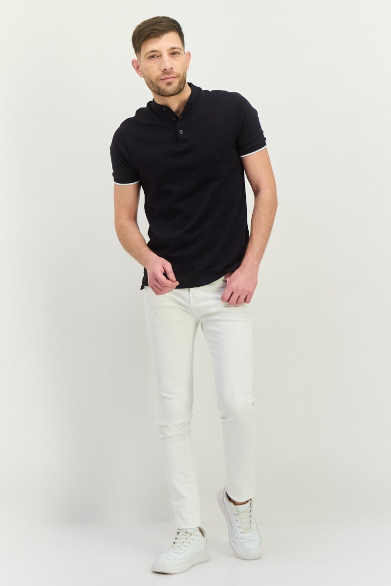 GAS Men Skinny Fit Rip Stretchable Jeans, White  - Image 4