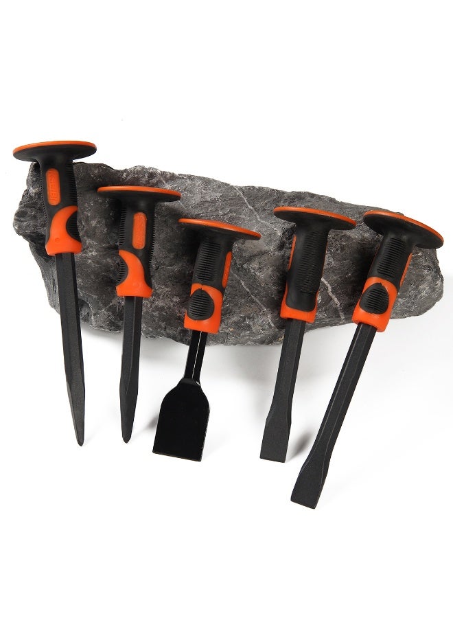 KSEIBI Flat Wide Blade Octagonal Chisel Heavy Duty Steel Masonry Chisel Wide Tip Chisel for Stone Concrete Brick Cutting Chipping Demolition Building Construction Hand Tool KSEIBI - Image 5