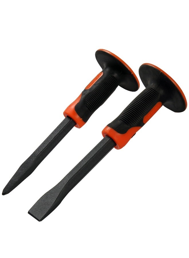 KSEIBI Flat Wide Blade Octagonal Chisel Heavy Duty Steel Masonry Chisel Wide Tip Chisel for Stone Concrete Brick Cutting Chipping Demolition Building Construction Hand Tool KSEIBI - Image 3
