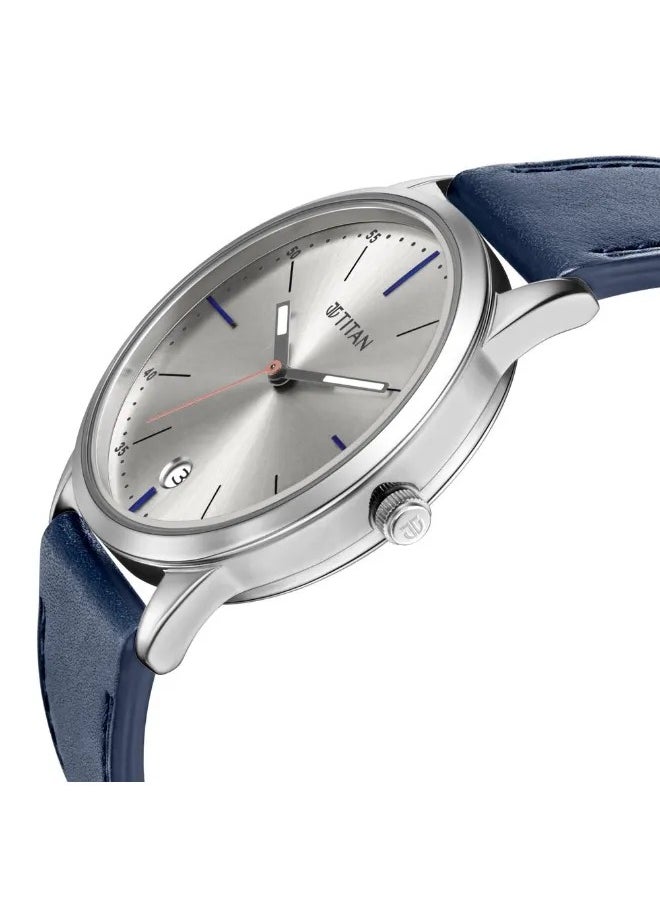 TITAN - Men's Analog Round Shape Leather Wrist Watch - 1806SL09 - 49.5 Mm - Image 1