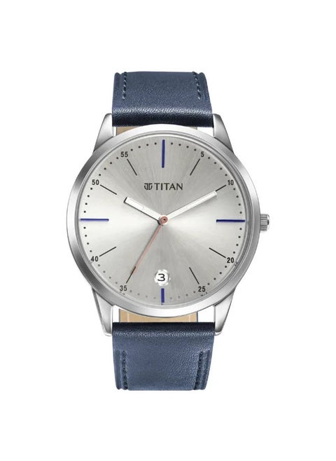 Men's Analog Round Shape Leather Wrist Watch - 1806SL09 - 49.5 Mm