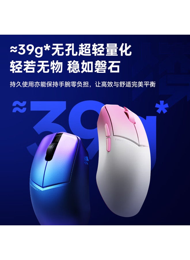 Thunderobot Mlx Ultra-lightweight Gaming Mouse Wired + 2.4g High-speed Dual 8k Paw3950 Esports Office Mouse Oil-resistant Coating Web Driver Quenched Blue
