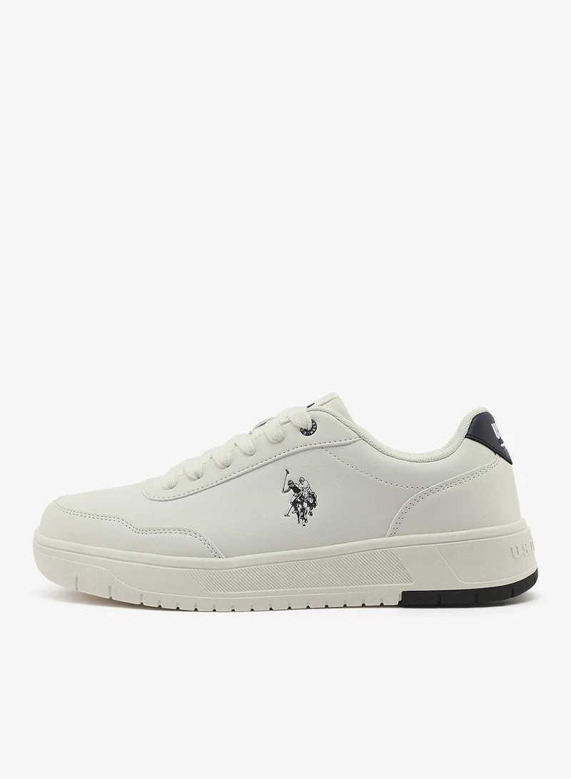 U.S. Polo Assn. white Men's White Sneakers - Lightweight, Breathable and Comfortable Shoes for Men | Best Price UAE