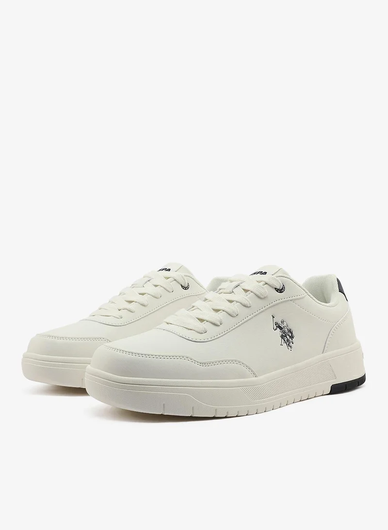 U.S. Polo Assn. white Men's White Sneakers - Lightweight, Breathable and Comfortable Shoes for Men | Best Price UAE