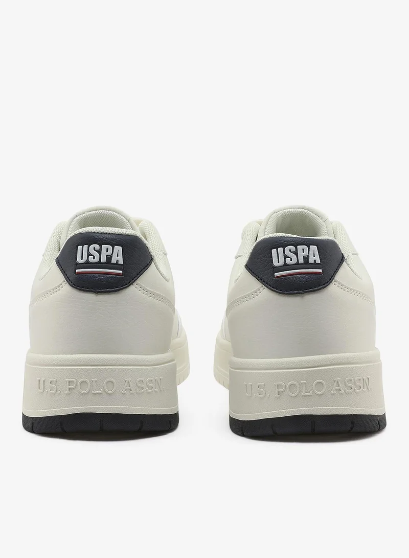 U.S. Polo Assn. white Men's White Sneakers - Lightweight, Breathable and Comfortable Shoes for Men | Best Price UAE