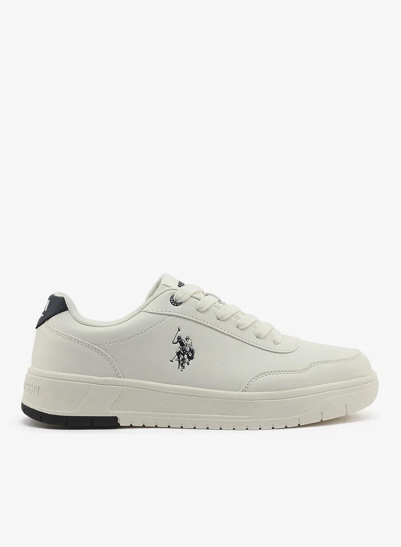 U.S. Polo Assn. Men's White Sneakers - Lightweight, Breathable and Comfortable Shoes