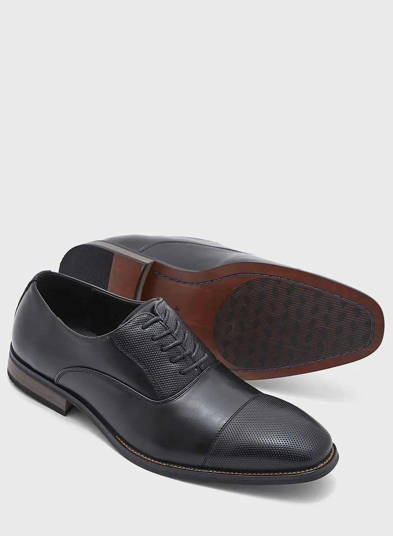 Robert Wood Perforated Toe Cap Oxford Lace Ups