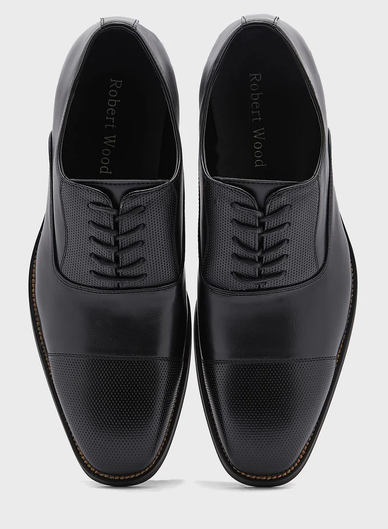 Robert Wood Perforated Toe Cap Oxford Lace Ups