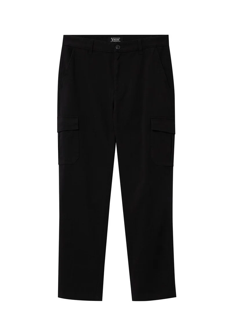 جيوردانو بنطلون رجالي كارغو بقصة مستقيمة مريحة ونسيج مطاطي