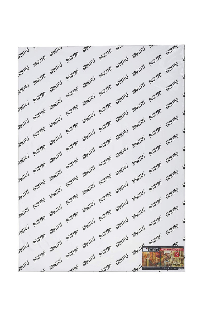 Brustro Artists Oil Painting Paper 300 GSM, Size - 56 x 76 cm, 10 Sheets - Image 5