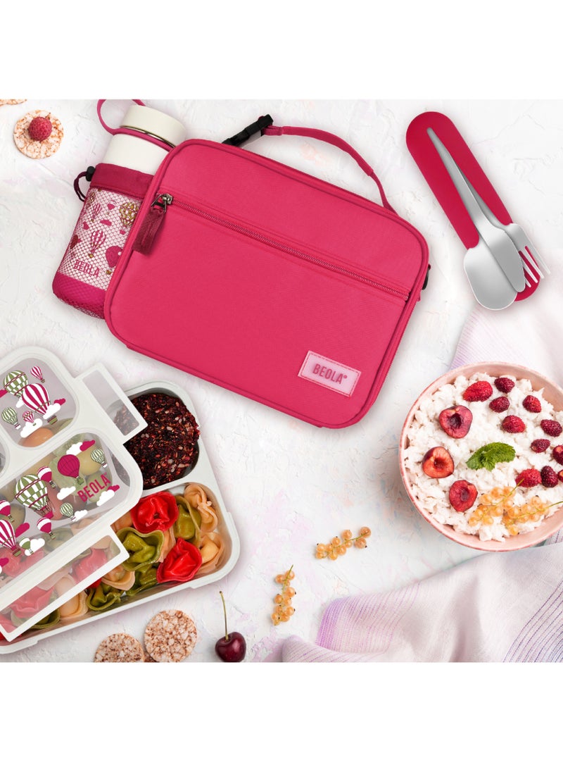 BEOLA Lunch Bag Insulated Lunch Box Carrier, Maroon  - Image 5