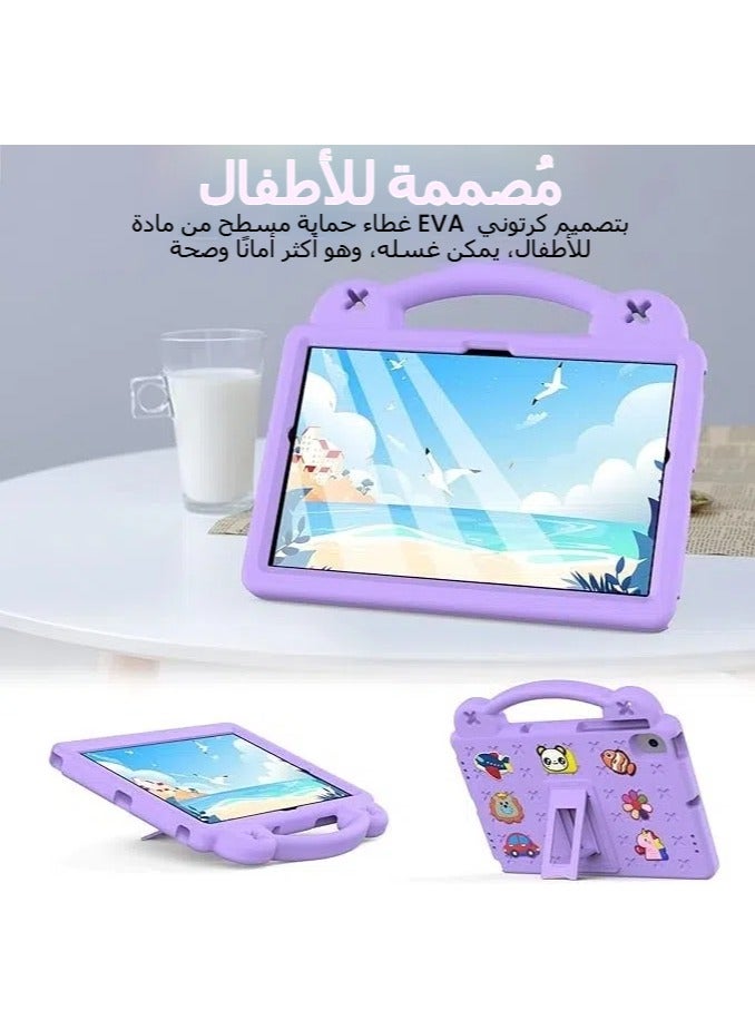 غطاء أطفال متوافق مع جهاز Lenovo Tab M10 Plus الجيل الثالث مقاس 10.6 بوصة لعام 2022، غطاء متين من مادة EVA مضاد للصدمات ومقاوم للأطفال مع حامل. - Image 4