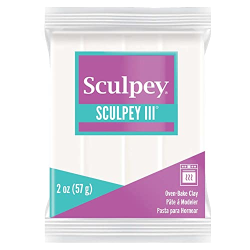Sculpey طين بوليفورم سكولبي III للخبز في الفرن، أبيض، غير سام، 2 أونصة، رائع للنمذجة، النحت، العطلات، الأعمال اليدوية، الوسائط المختلطة ومشاريع المدرسة. رائع للأطفال والمبتدئين! - Image 5
