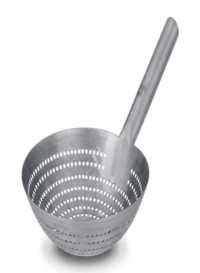 Craft Wok Large 11-Inch Stainless Steel Round Fry Basket with Stainless Handle Professional Deep Fry Strainer Durable Kitchen Skimmer for Cooking and Frying / 732W142SS - Image 1