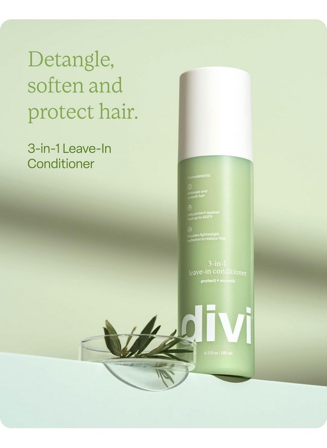 DiVi - divi 3-in-1 Leave-In Conditioner - Lightweight Formula to Detangle and Hydrate Hair While Protecting Against Heat - 6 Fl Oz - Image 1