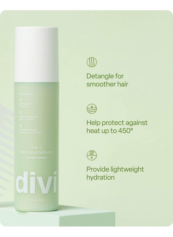 DiVi - divi 3-in-1 Leave-In Conditioner - Lightweight Formula to Detangle and Hydrate Hair While Protecting Against Heat - 6 Fl Oz - Image 1
