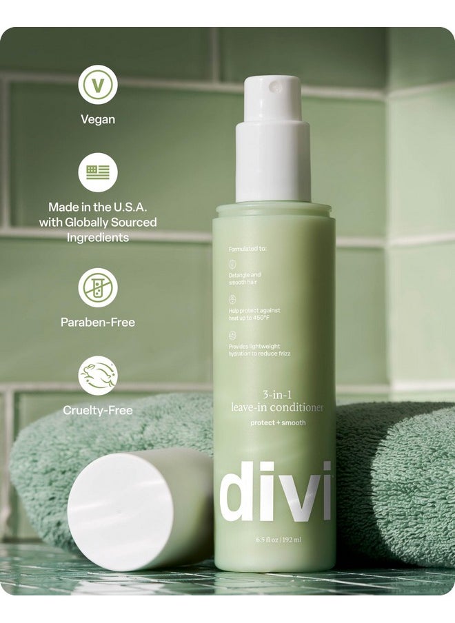 DiVi - divi 3-in-1 Leave-In Conditioner - Lightweight Formula to Detangle and Hydrate Hair While Protecting Against Heat - 6 Fl Oz - Image 1