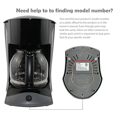 Cestlaive 12-Cup Replacement Coffee Carafe Compatible with Mr. Coffee Coffee maker Pot, Replace Part# PLD12 PLD12-RB Series, Black Handle - Image 4