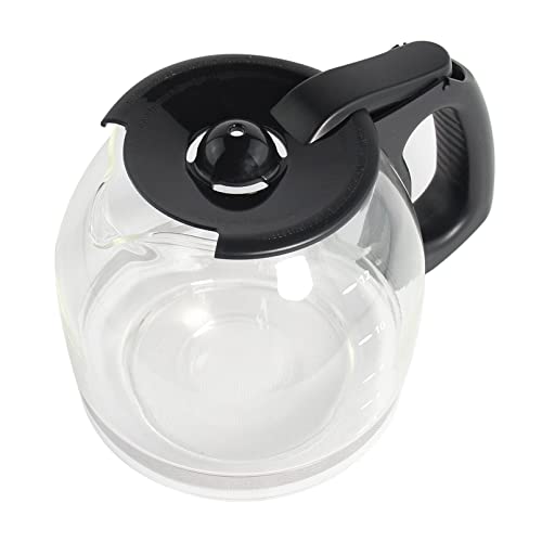 Cestlaive 12-Cup Replacement Coffee Carafe Compatible with Mr. Coffee Coffee maker Pot, Replace Part# PLD12 PLD12-RB Series, Black Handle - Image 2
