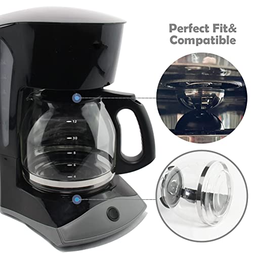 Cestlaive 12-Cup Replacement Coffee Carafe Compatible with Mr. Coffee Coffee maker Pot, Replace Part# PLD12 PLD12-RB Series, Black Handle - Image 5