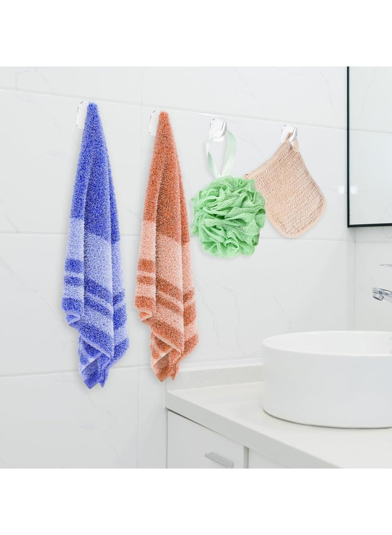 30 Pcs Clear Adhesive Wall Hooks for Hanging, Heavy Duty Removable Utility Hooks, Waterproof Oilproof Sticky Hangers for Home Kitchen Bathroom Bedroom Office - Image 3