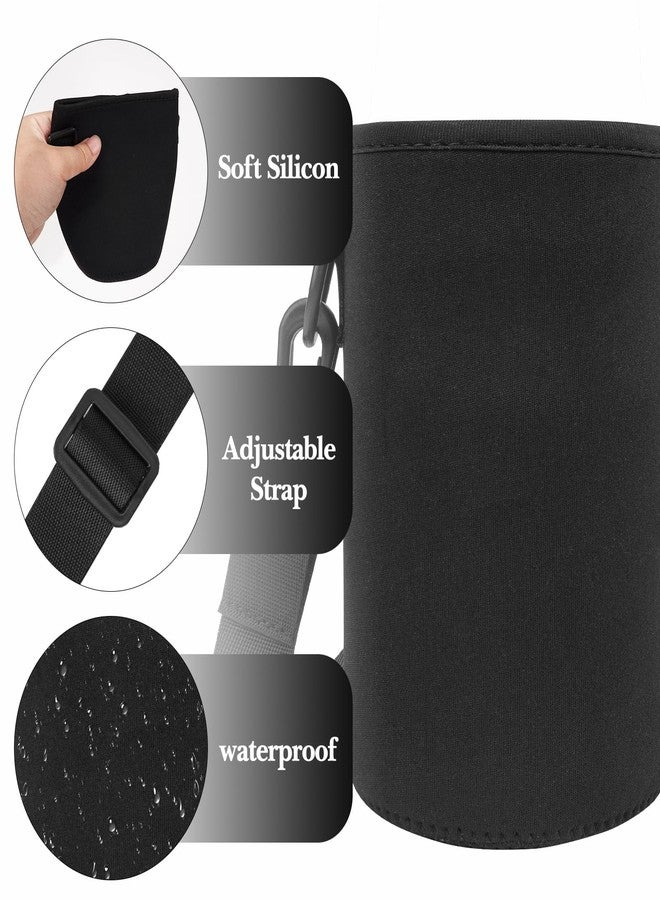 لينكيديا حامل برطمانات حرارية من Linkidea، حقيبة غداء معزولة بحزام كتف، مناسبة للعمل المكتبي والنزهات الخارجية، متوافقة مع برطمانات THERMOS سعة 24 أونصة، وSerlium، وBidakid، وBlockhutte (أسود) - Image 3