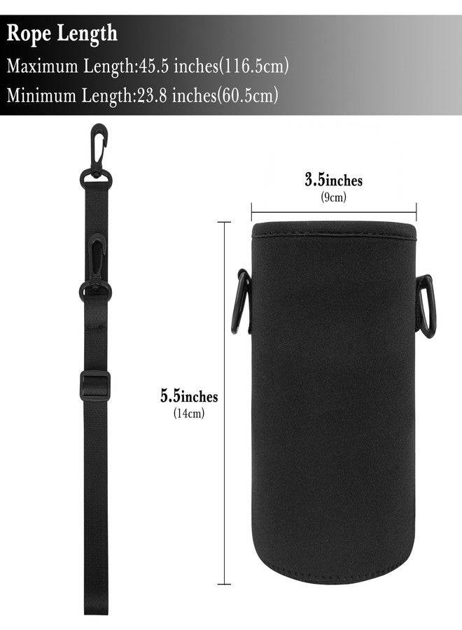 لينكيديا حامل برطمانات حرارية من Linkidea، حقيبة غداء معزولة بحزام كتف، مناسبة للعمل المكتبي والنزهات الخارجية، متوافقة مع برطمانات THERMOS سعة 24 أونصة، وSerlium، وBidakid، وBlockhutte (أسود) - Image 2