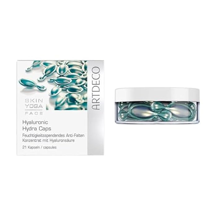 ARTDECO Hyaluronic Hydra Caps - Moisturizing Anti-Wrinkle Hyaluronic Acid Concentrate - Hydrating Face Cream in Capsule Form - Plumps Wrinkles from within - Facial Skin Care Products - 21pcs - Image 1
