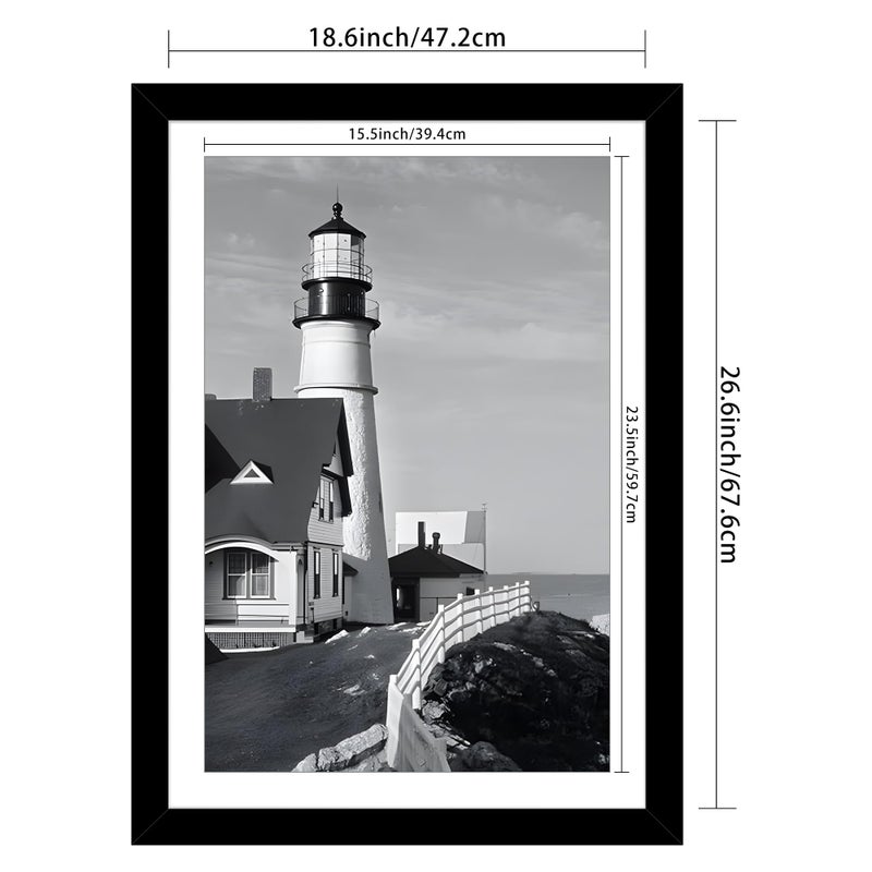 Picrit 19x27 Picture Frame 3 Pack, Black Poster Frame, Display Poster 16 x 24 with Mat or 19 x 27 without Mat for Horizontal or Vertical Wall Mounting - Image 2