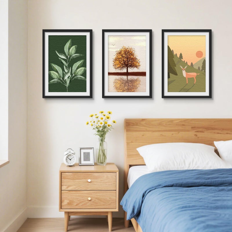 Picrit 19x27 Picture Frame 3 Pack, Black Poster Frame, Display Poster 16 x 24 with Mat or 19 x 27 without Mat for Horizontal or Vertical Wall Mounting - Image 3