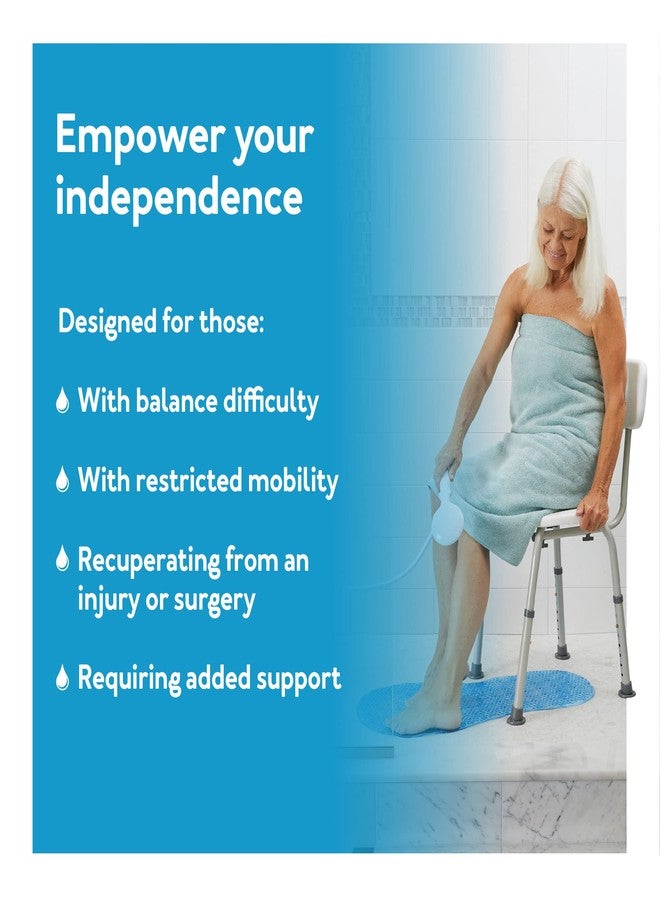 Carex Shower Chair With Back, Bath Chair and Shower Seat For Elderly, Handicap, and Disabled, 350lbs, Easy Assembly - Image 3