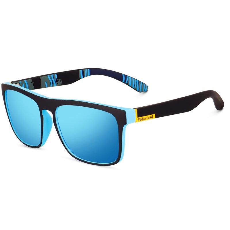 Dervin UV Protected Retro Square Light Weight Matt Finish Polarized Sunglasses for Men and Women (Medium) - Image 2